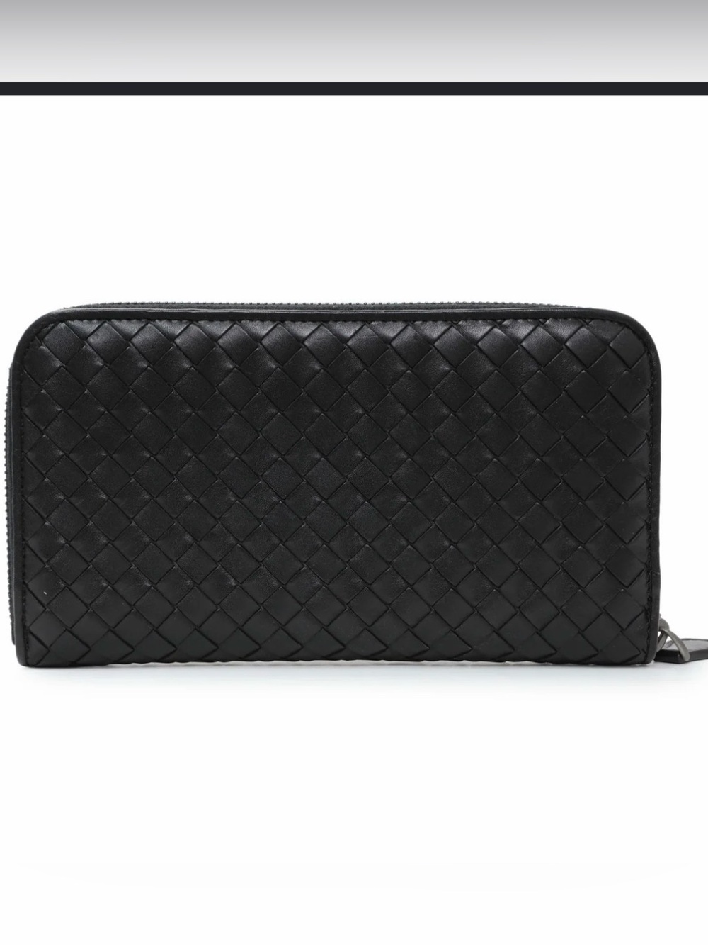 BOTTEGA VENETA  Woven Leather Zip Wallet